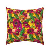 Flower Power Poppies - 12" repeat