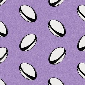 rugby ball fabric - rugby -  purple