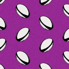 rugby ball fabric - rugby -  purple