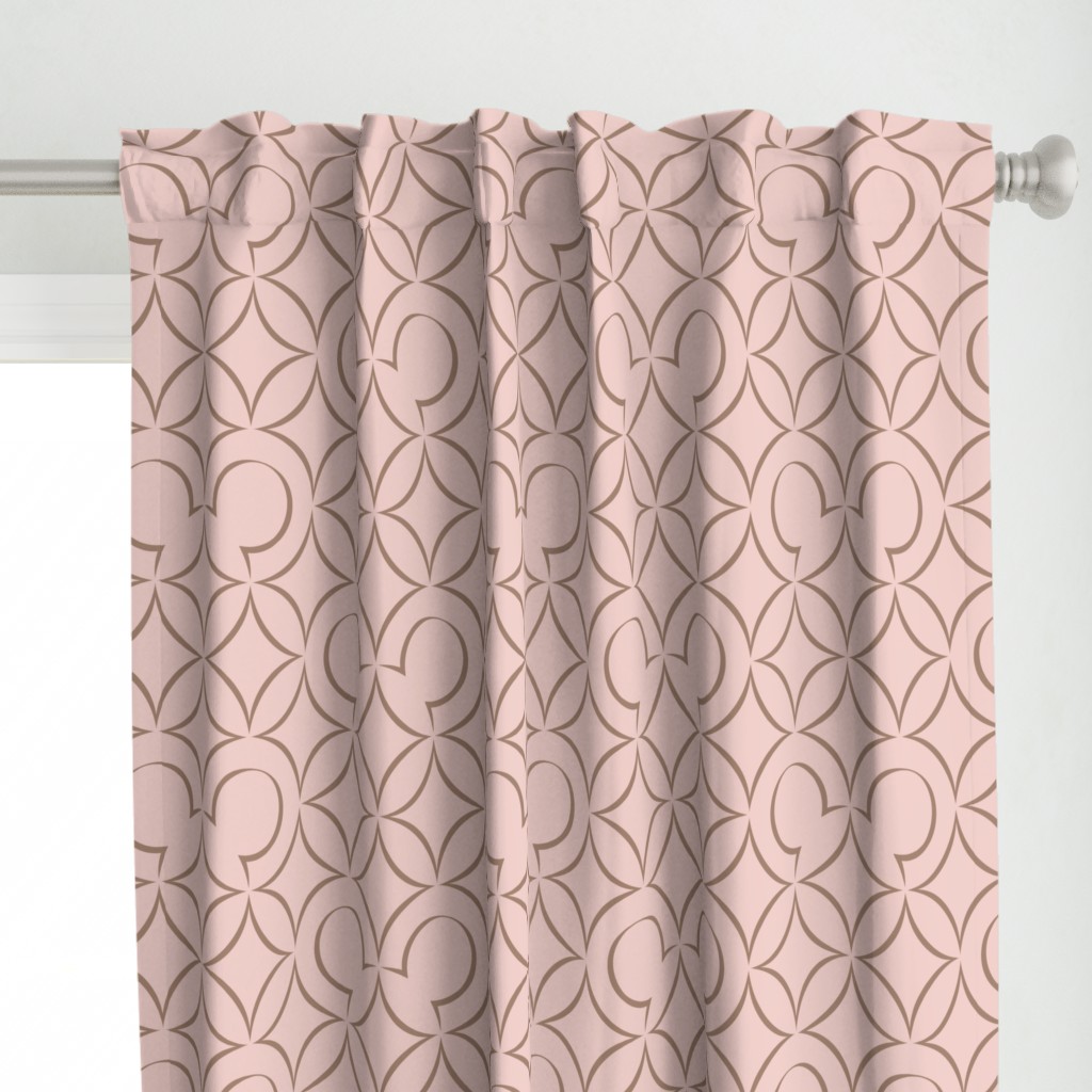 Art Deco Hidden Mouse Pattern Pink and Rose Gold