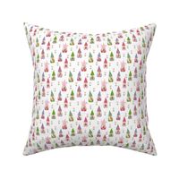 SMALL easter gnomes fabric - cute springtime tomten - white