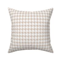 Beige & White Houndstooth - Timeless Chic