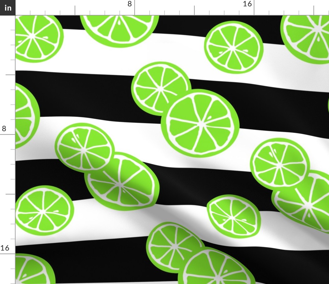 lime on black stripes