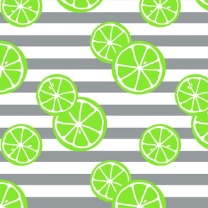 lime on gray stripes