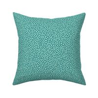 squiggle Turing pattern #7 - teal and aqua