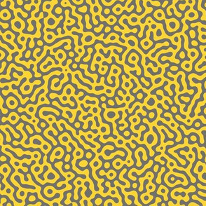 squiggle Turing pattern #7 - yellow and grey