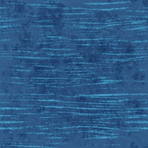 Abstract Horizontal Stripes - Turquoise On Indigo Blue