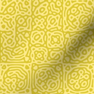 checkered mudcloth Turing pattern 4 - yellows
