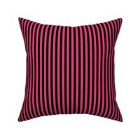 Raspberry Sorbet Bengal Stripe Pattern Vertical in Black