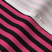 Raspberry Sorbet Bengal Stripe Pattern Vertical in Black