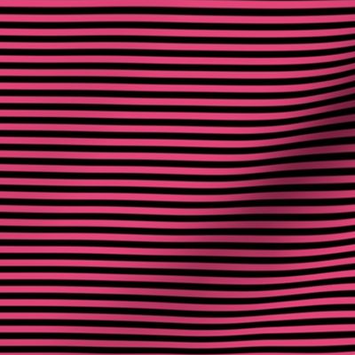 Small Raspberry Sorbet Bengal Stripe Pattern Horizontal in Black