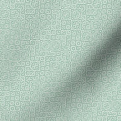 tiny checkered mudcloth texture 4 - light green and white