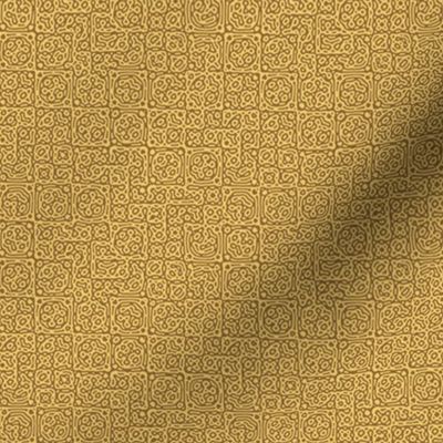 tiny checkered mudcloth texture 4 - wheat brown and gold