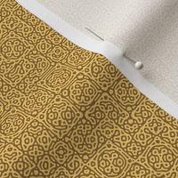 tiny checkered mudcloth texture 4 - wheat brown and gold