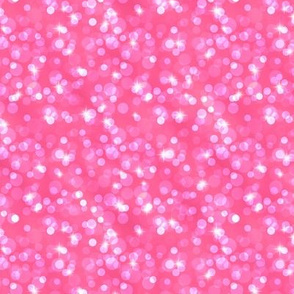Small Sparkly Bokeh Pattern - Raspberry Sorbet Color