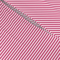 Small Raspberry Sorbet Bengal Stripe Pattern Vertical in White