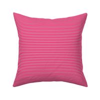 Small Raspberry Sorbet Pin Stripe Pattern Horizontal in White