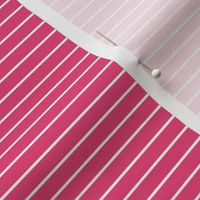 Small Raspberry Sorbet Pin Stripe Pattern Horizontal in White