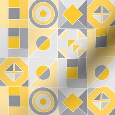 Gray & Yellow Geometric