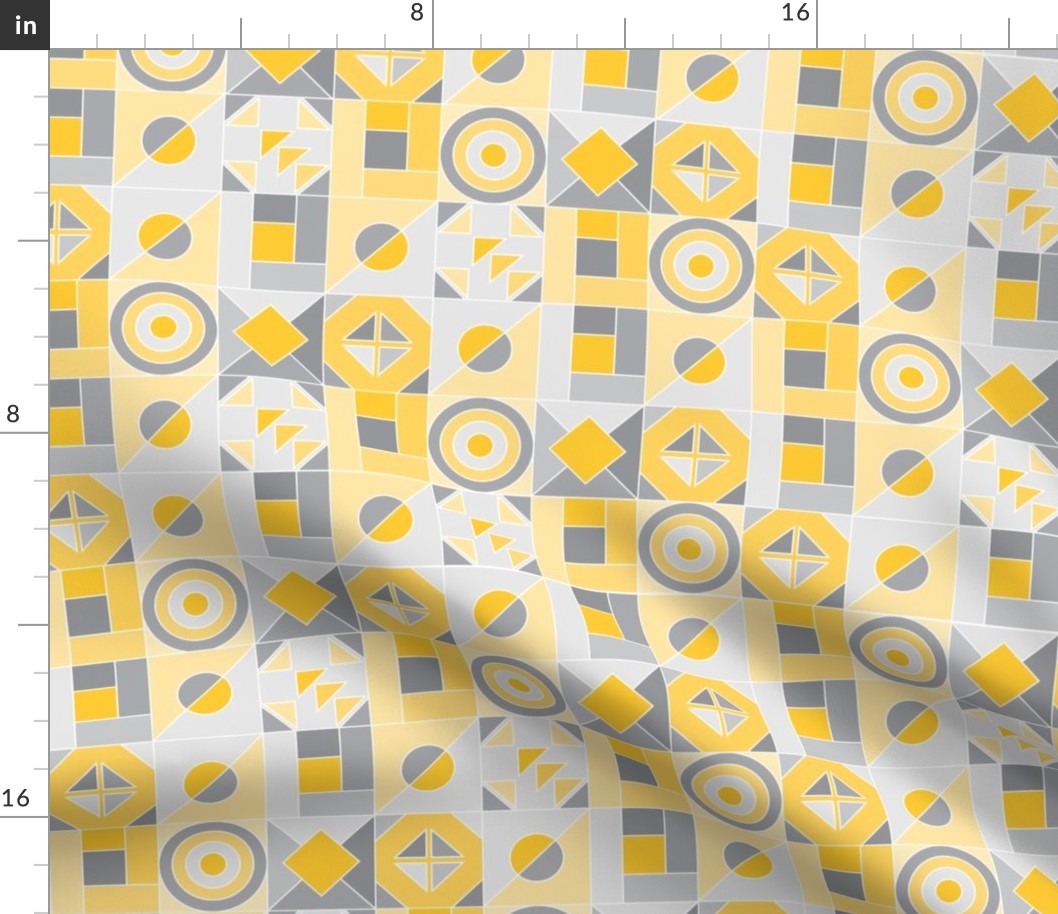Gray & Yellow Geometric