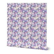 Lilacs and Bunnies Pastel Colored Pattern