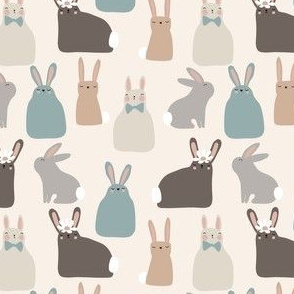 Easter Bunnies - Blue Hoppy Spring collection