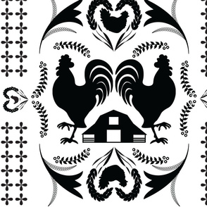 Roosters and Chickens on the Farm (Jumbo)