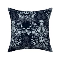 DEEP SEA DAMASK - DARK BLUE