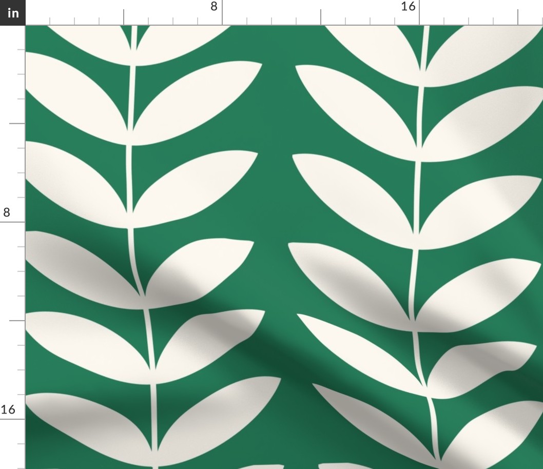 LARGE vines wallpaper - interiors wallpaper, emerald