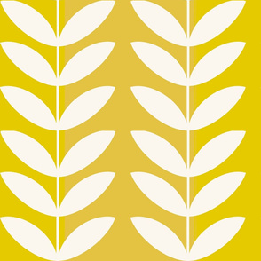 LARGE vines wallpaper - interiors wallpaper, bright yellow