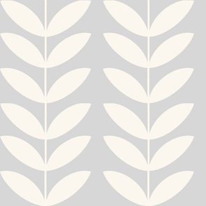 LARGE vines wallpaper - interiors wallpaper, light grey