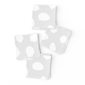 Inky Splotches in Grey and White - Large