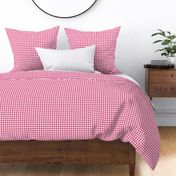 Houndstooth Pattern - Raspberry Sorbet and White