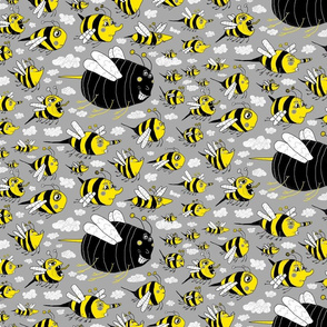  Cartoon Bee Outdoor Fabric by The Yard,Cute Bee Wild Animal  Fabric by The Yard for Teens Adults Craft Lover,Yellow Honeycomb Geometry  Pattern Upholstery Fabric for Clothing Quilting Sewing,10 Yards