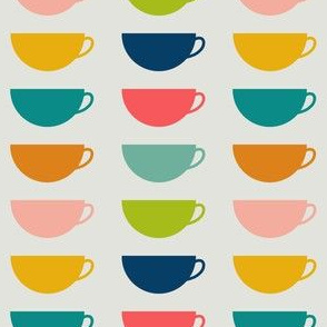 Rainbow coffee cups