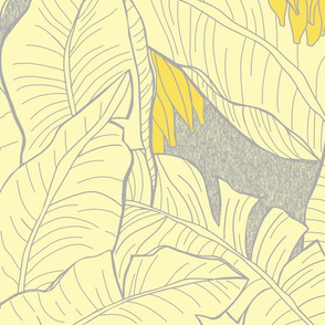 textile-banana-leaf-line-texture-grey-yellow line