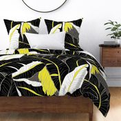 Jumbo Tropical Banana Grove-black white yello