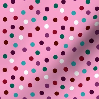 Polka Dots, Multi on Pink