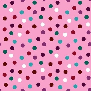 Polka Dots, Multi on Pink