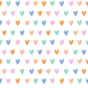Colourful, hearts - pastels