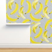 Banana Banana - Large Size on Grey Linen