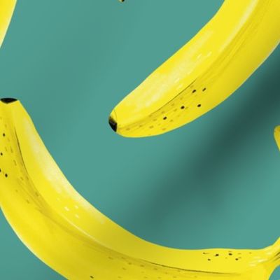 Banana Banana - Large Size on Dark Mint