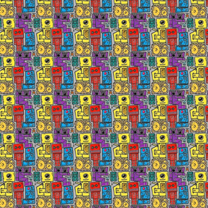 Random colourful robots