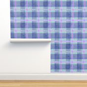 Watercolor plaid in blue