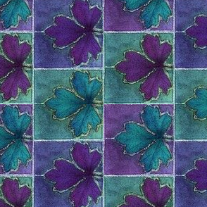 Dyepaint_leaf_BORDER_fabric_red-violet_teal_minagreen