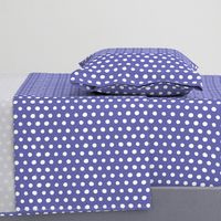 white crooked dots on very peri - dots fabric