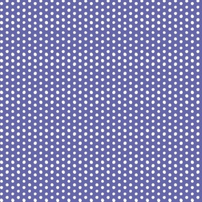 small scale white crooked dots on very peri - dots fabric