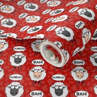 Bigger Scale Bah Humbug! Funny Sheep Red