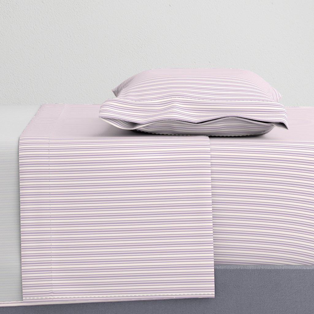 Lavender Ticking Stripe - Pastel Hoppy Spring collection