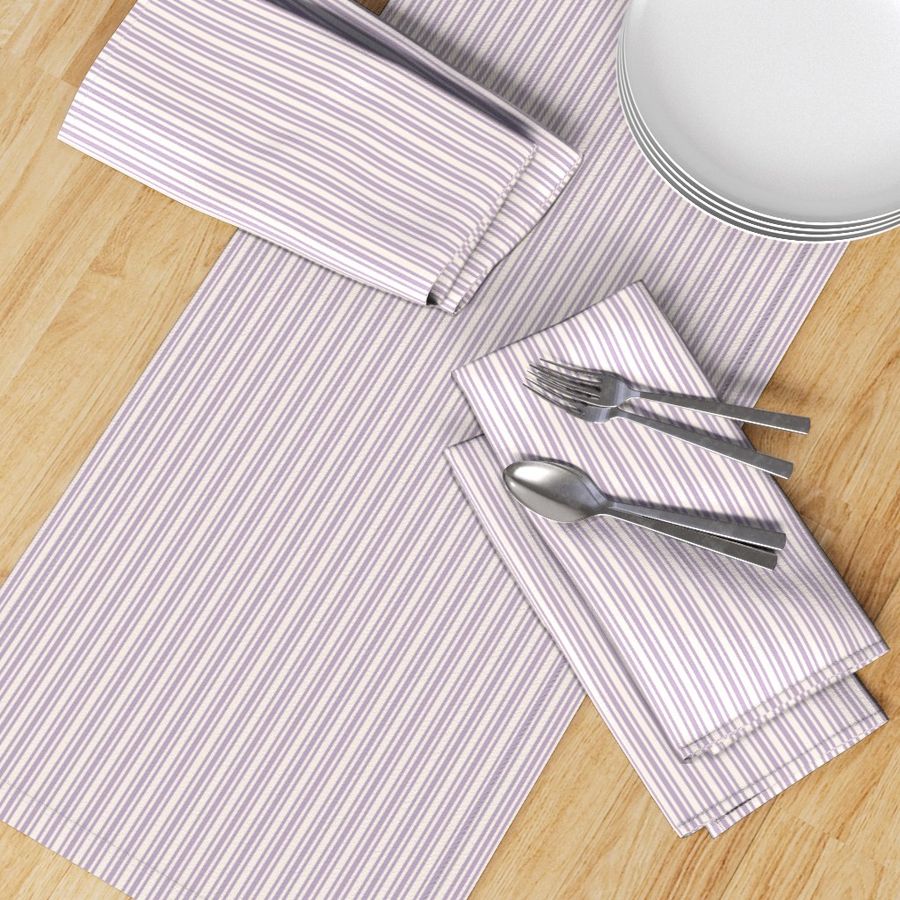 Lavender Ticking Stripe - Pastel Hoppy Spring collection